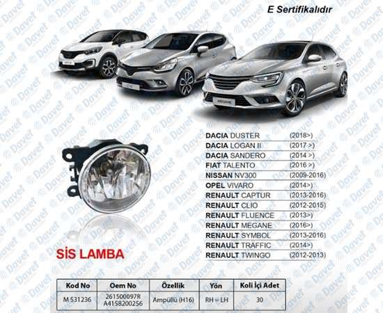 MARS M531236 Sis Lambasi Sag Sol Trafic Iii Fluence Clio Iv Captur Megane Iv Talisman Latitude Symbol